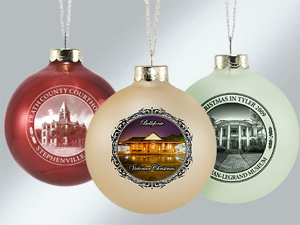Custom Glass ornament example
