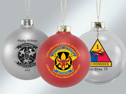 Custom Glass ornament example