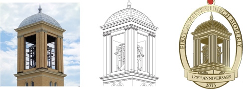 Our process: from photo reference to digital mockup to finished custom ornament