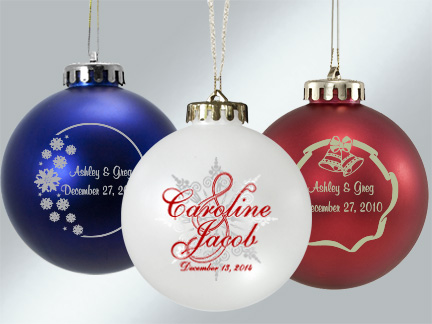 Custom wedding favor ornaments