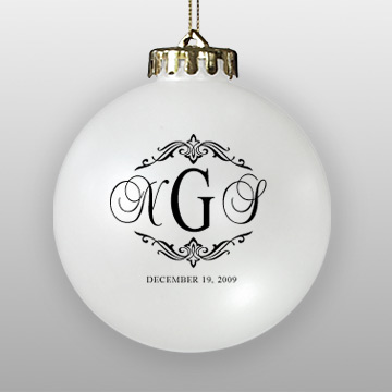 Wedding monogram design ornament
