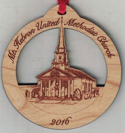 Custom Wood ornament example