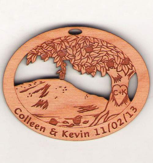 Custom Wood ornament example