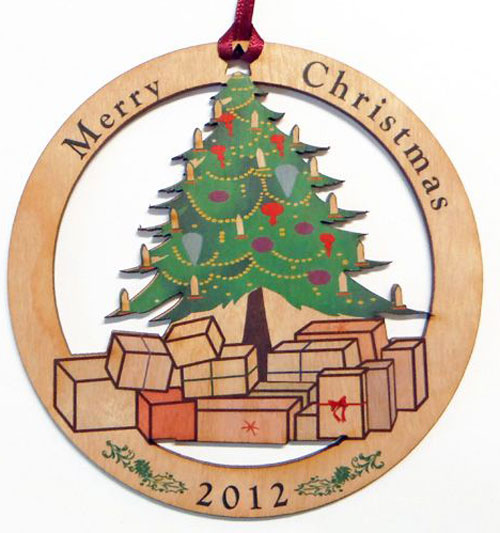 Custom Wood ornament example