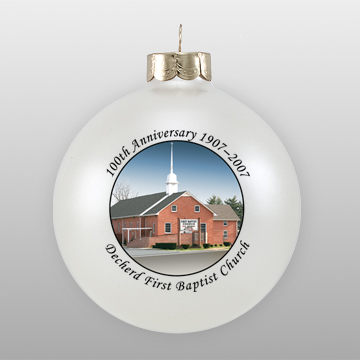 Custom Glass Church Anniversary Ornament
