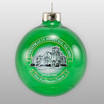 Transparent Glass Custom Ornament