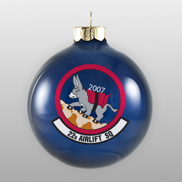 Dark Blue Military Personalized Ornament