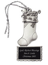 Custom Pewter Stock Design Stocking